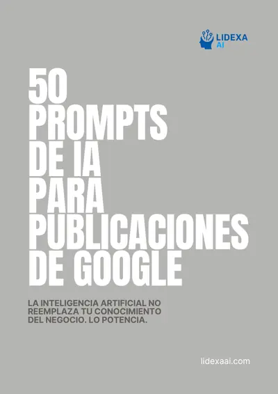 Portada del Bonus 2: 50 Prompts de IA para Publicaciones de Google