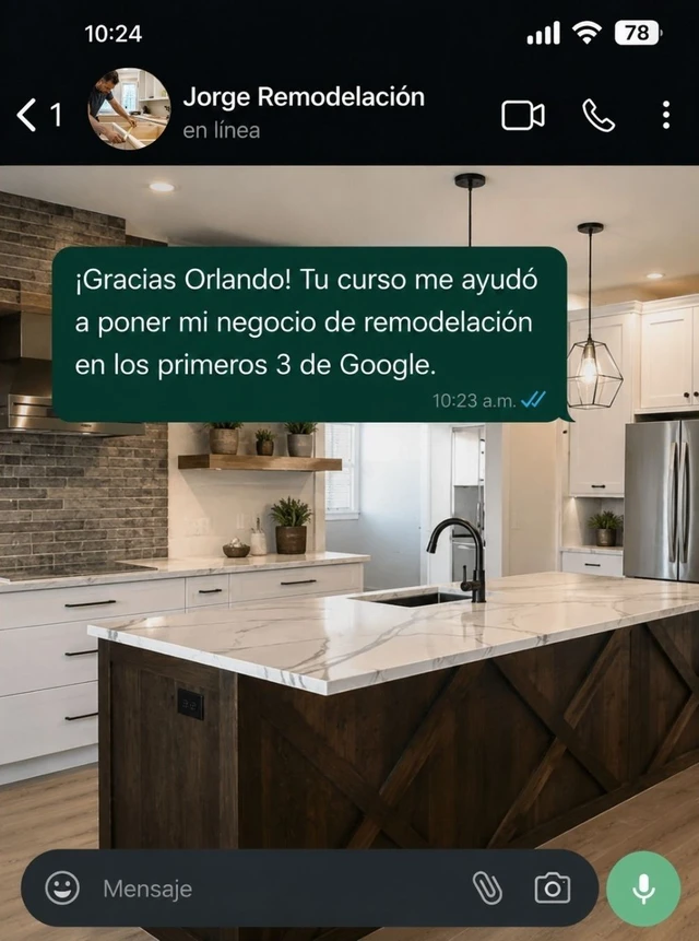 Testimonio por WhatsApp de Jorge Remodelación